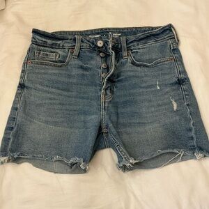 Old NavyWomen's High-Rise Button Fly Distressed Denim Shorts